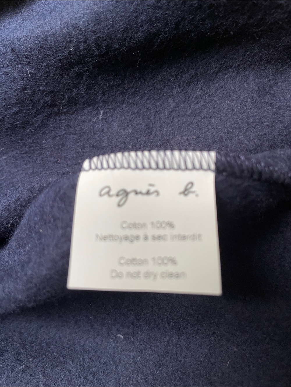 Agnes B. Navy Blue Pearl Snap Cardigan Sweater - Picture 5 of 6